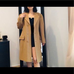 1970s Mens Dhalishan Cashmere Tan Coat